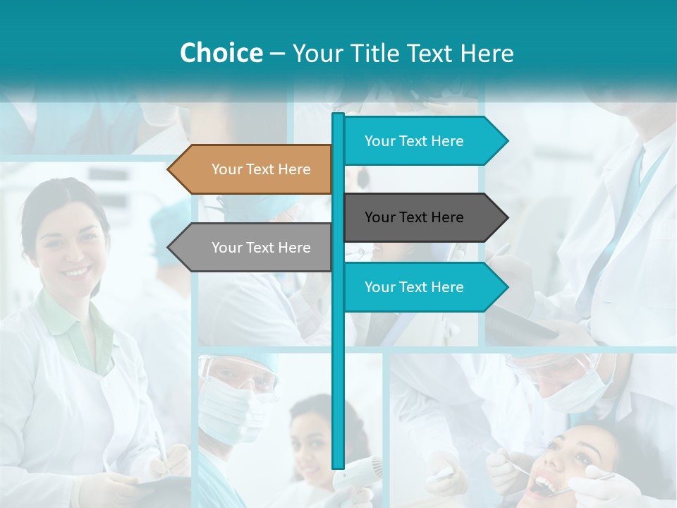 A Collage Of Photos Of A Dentist And A Patient PowerPoint Template