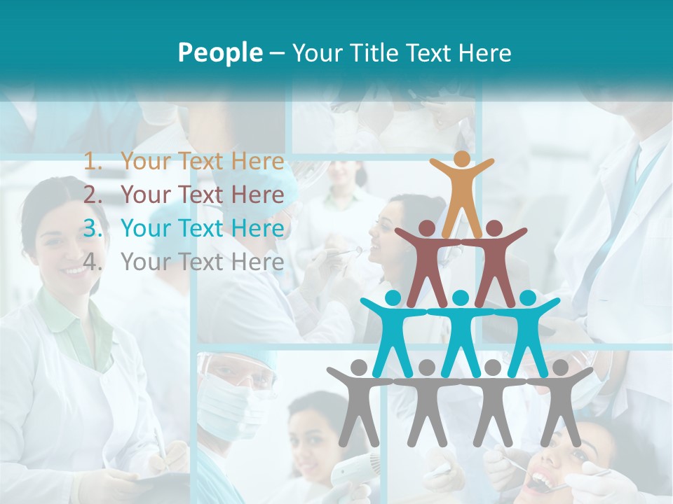 A Collage Of Photos Of A Dentist And A Patient PowerPoint Template
