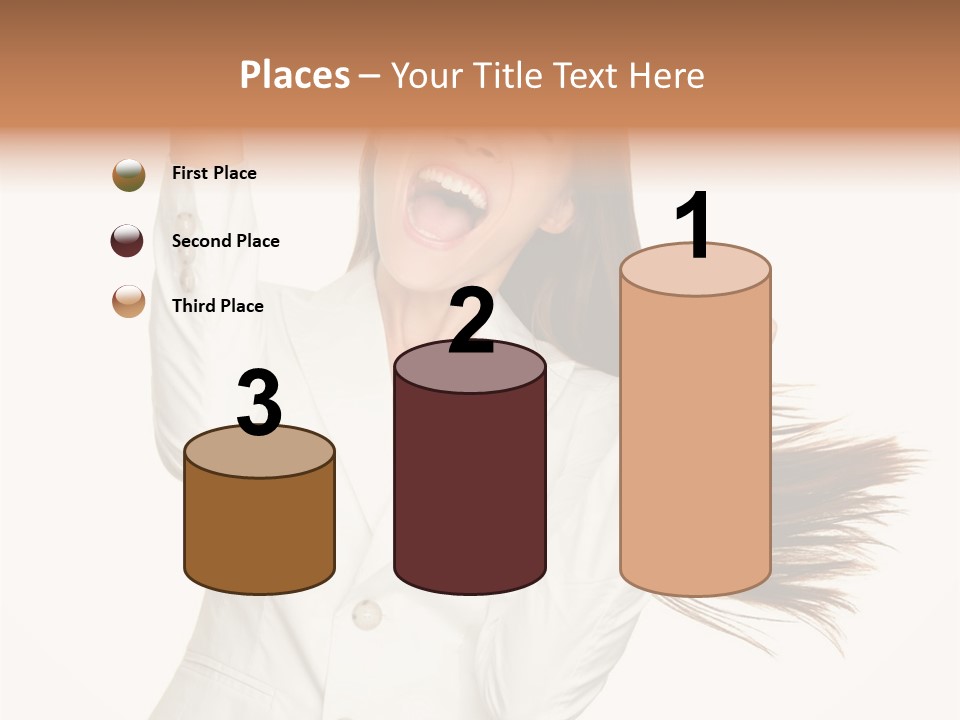 A Woman With Her Hair In The Air PowerPoint Template