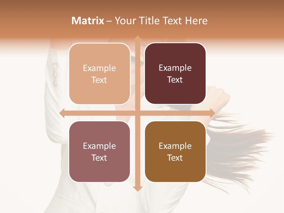 A Woman With Her Hair In The Air PowerPoint Template