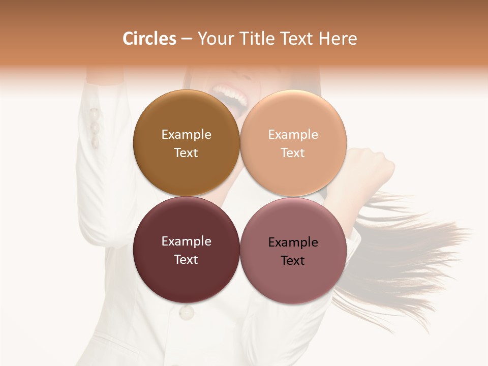 A Woman With Her Hair In The Air PowerPoint Template