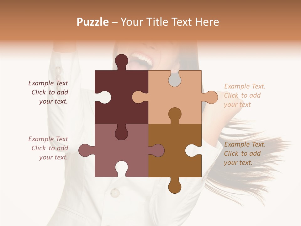 A Woman With Her Hair In The Air PowerPoint Template
