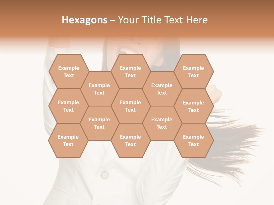 A Woman With Her Hair In The Air PowerPoint Template