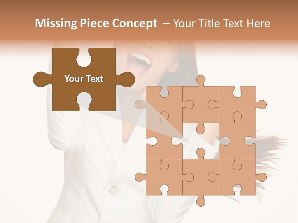 A Woman With Her Hair In The Air PowerPoint Template