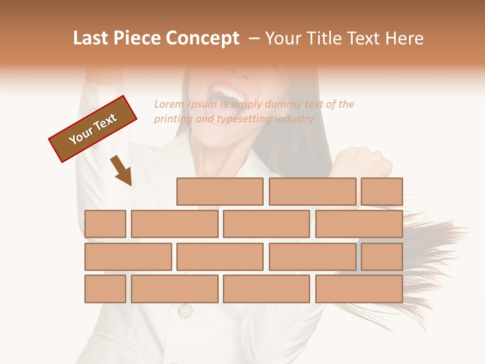 A Woman With Her Hair In The Air PowerPoint Template