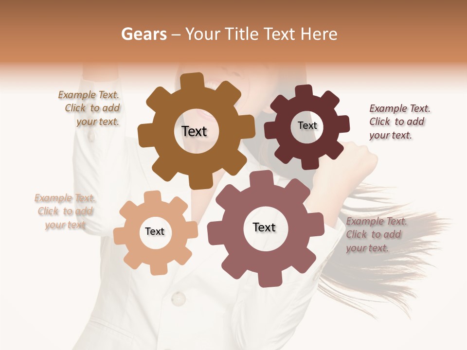 A Woman With Her Hair In The Air PowerPoint Template