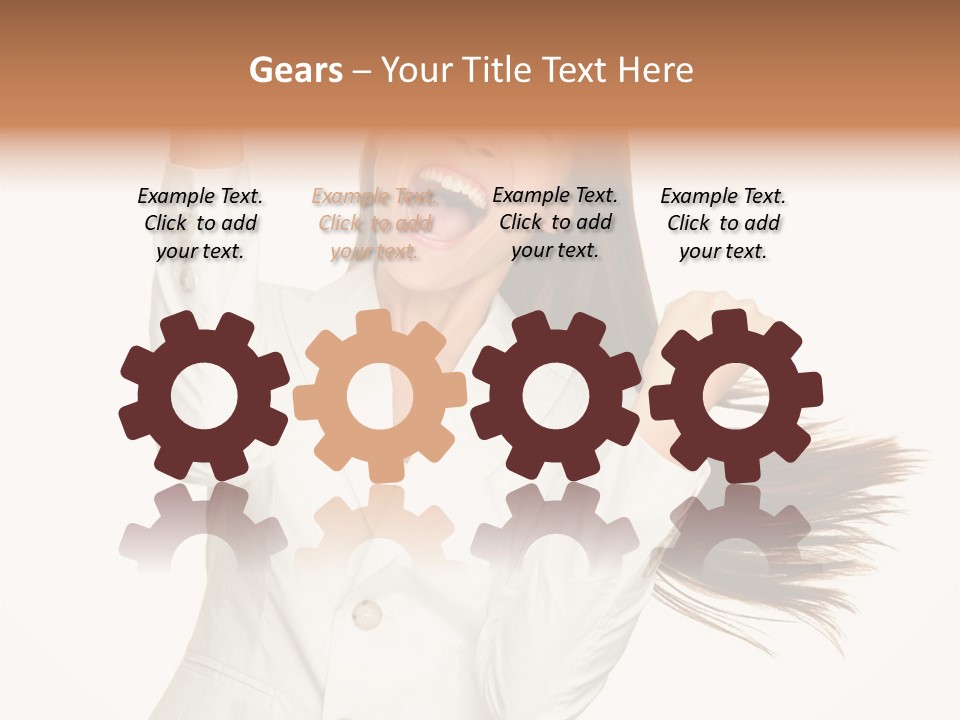 A Woman With Her Hair In The Air PowerPoint Template