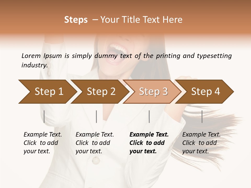 A Woman With Her Hair In The Air PowerPoint Template