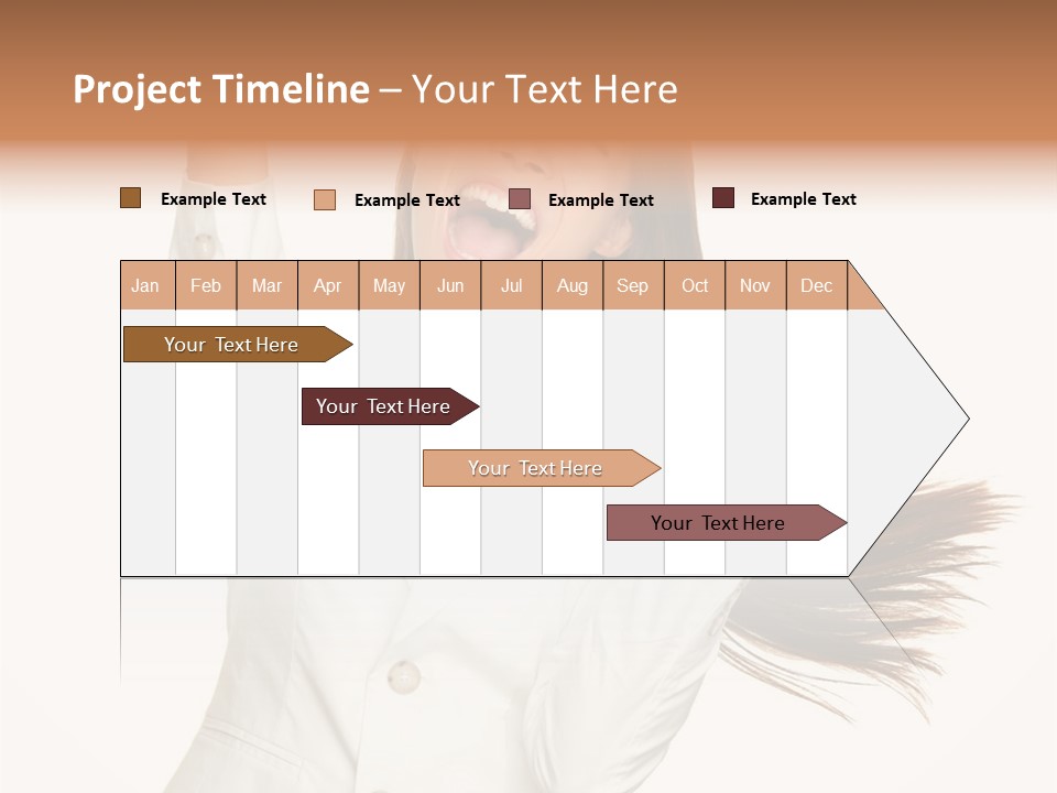 A Woman With Her Hair In The Air PowerPoint Template