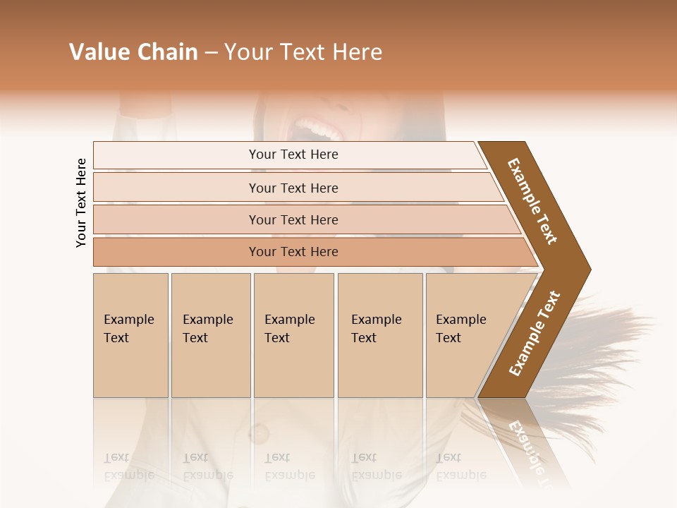 A Woman With Her Hair In The Air PowerPoint Template