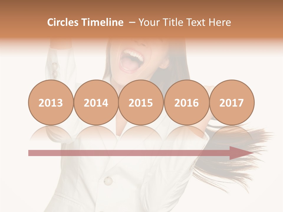 A Woman With Her Hair In The Air PowerPoint Template