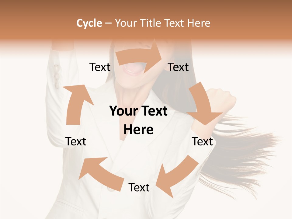 A Woman With Her Hair In The Air PowerPoint Template
