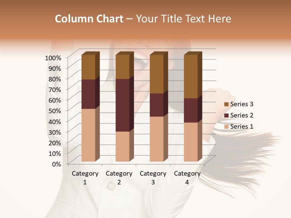 A Woman With Her Hair In The Air PowerPoint Template