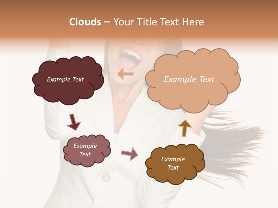A Woman With Her Hair In The Air PowerPoint Template
