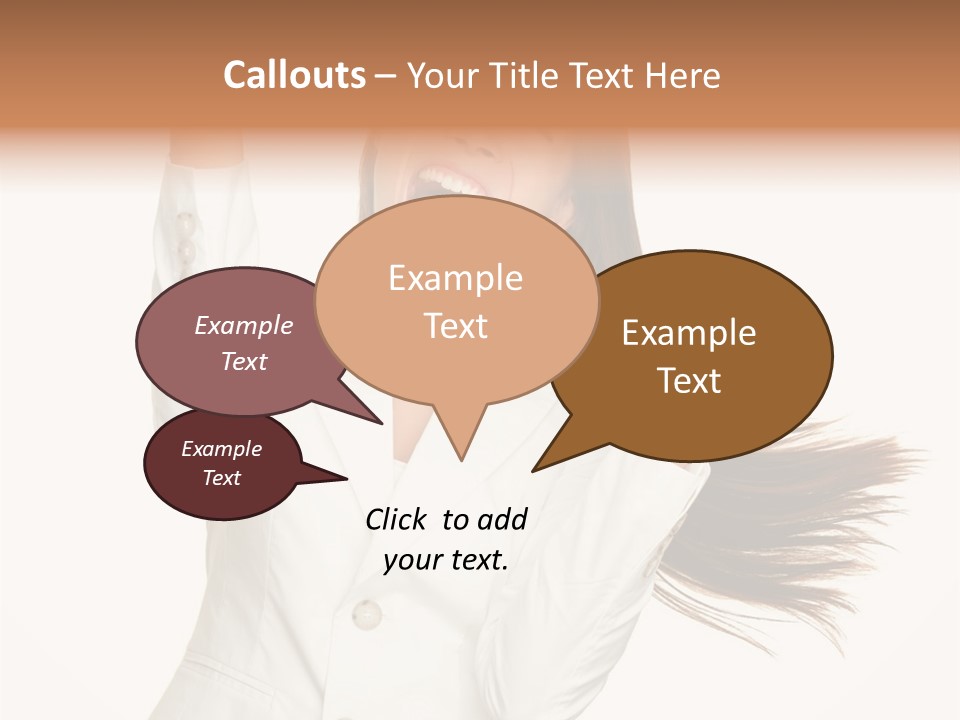 A Woman With Her Hair In The Air PowerPoint Template