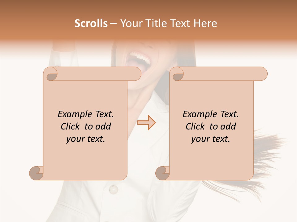 A Woman With Her Hair In The Air PowerPoint Template