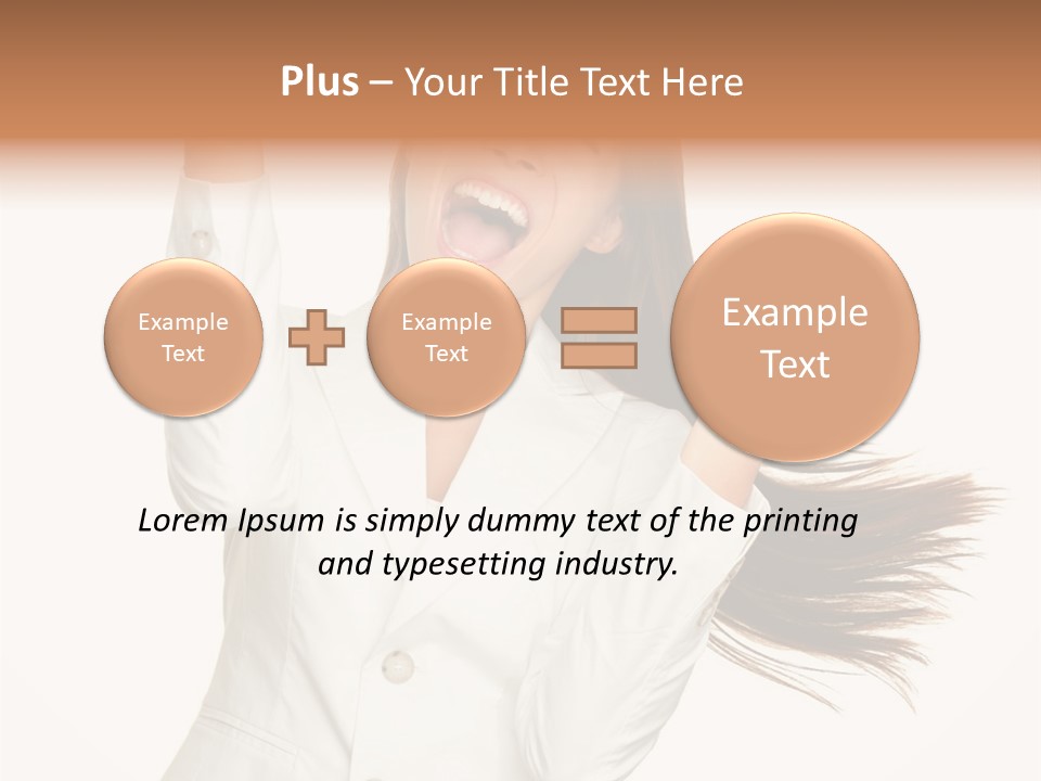 A Woman With Her Hair In The Air PowerPoint Template