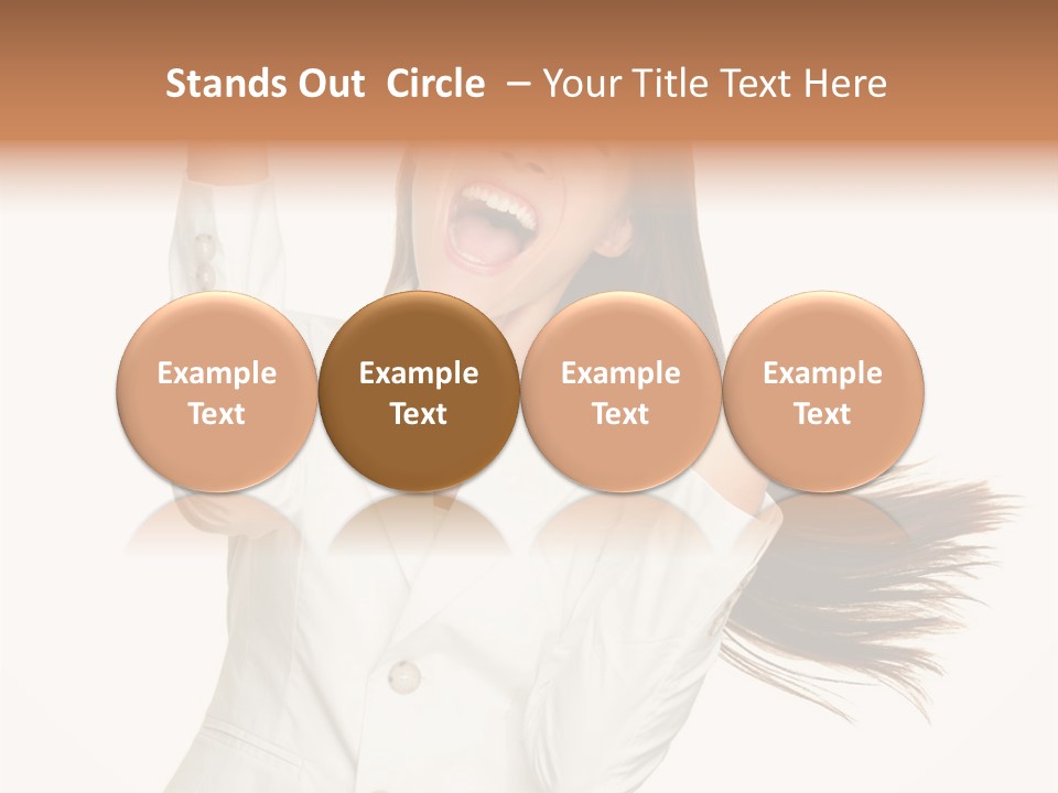 A Woman With Her Hair In The Air PowerPoint Template