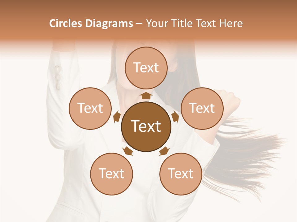A Woman With Her Hair In The Air PowerPoint Template