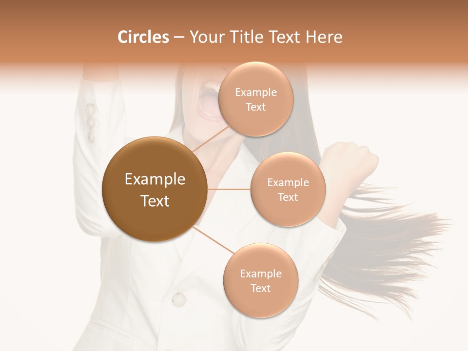 A Woman With Her Hair In The Air PowerPoint Template