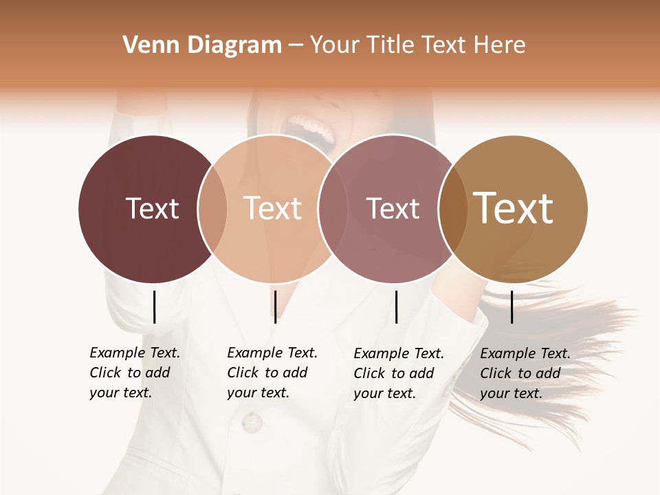 A Woman With Her Hair In The Air PowerPoint Template