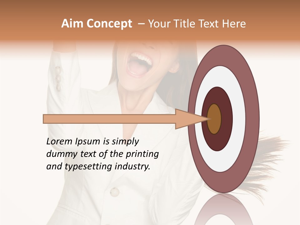 A Woman With Her Hair In The Air PowerPoint Template