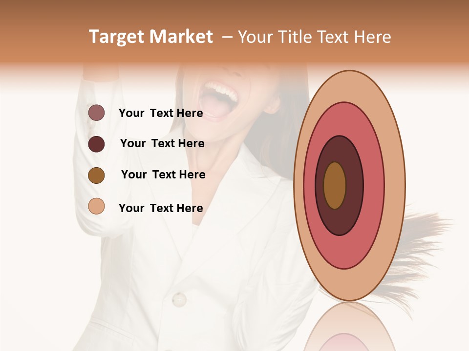 A Woman With Her Hair In The Air PowerPoint Template