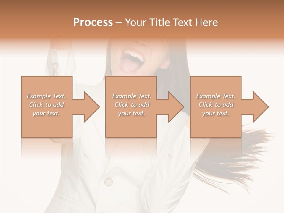 A Woman With Her Hair In The Air PowerPoint Template