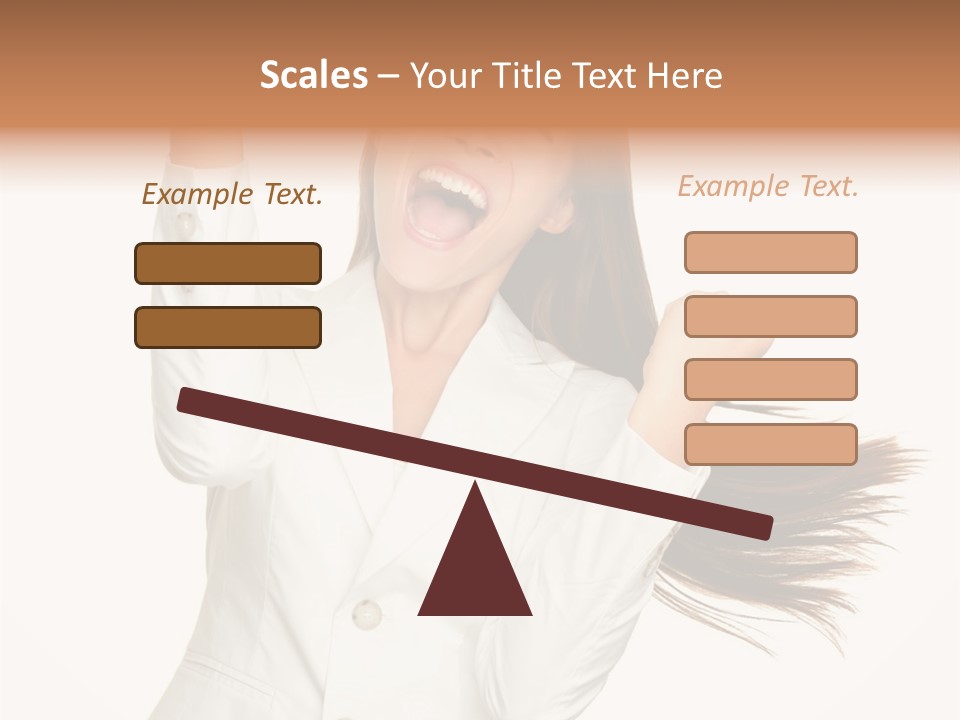 A Woman With Her Hair In The Air PowerPoint Template