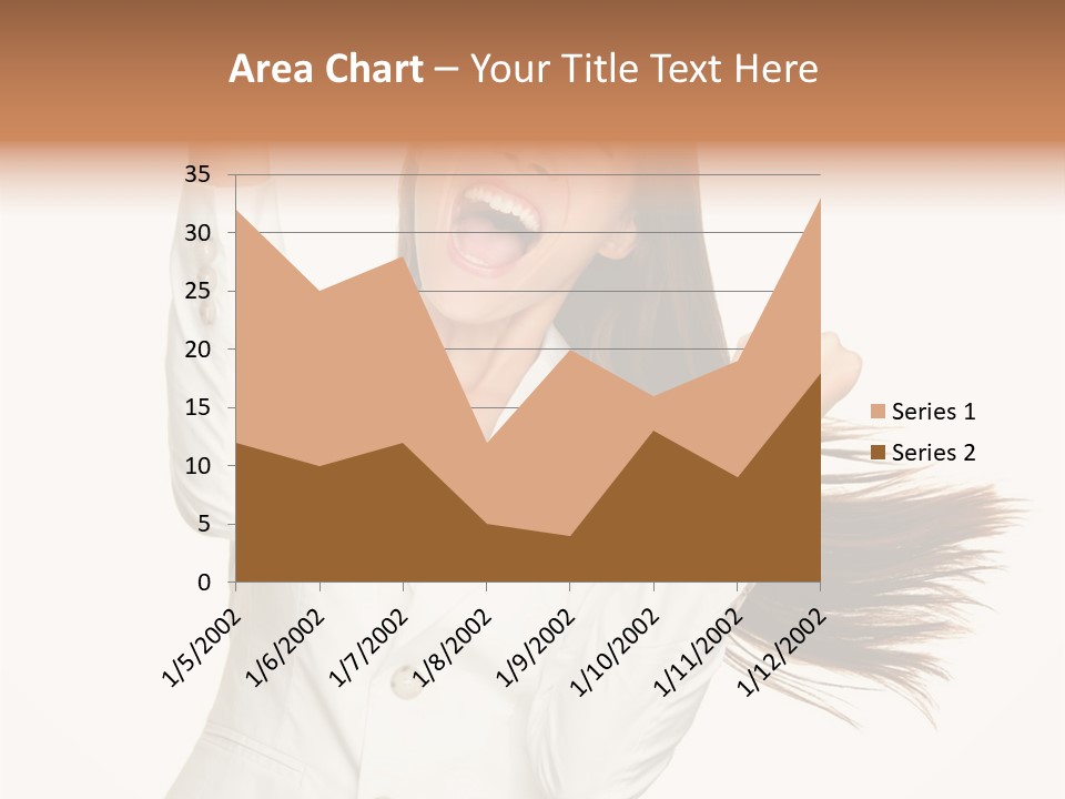 A Woman With Her Hair In The Air PowerPoint Template