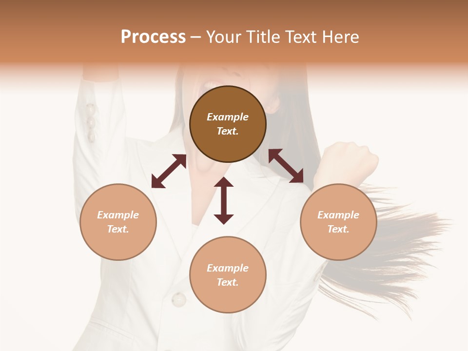 A Woman With Her Hair In The Air PowerPoint Template