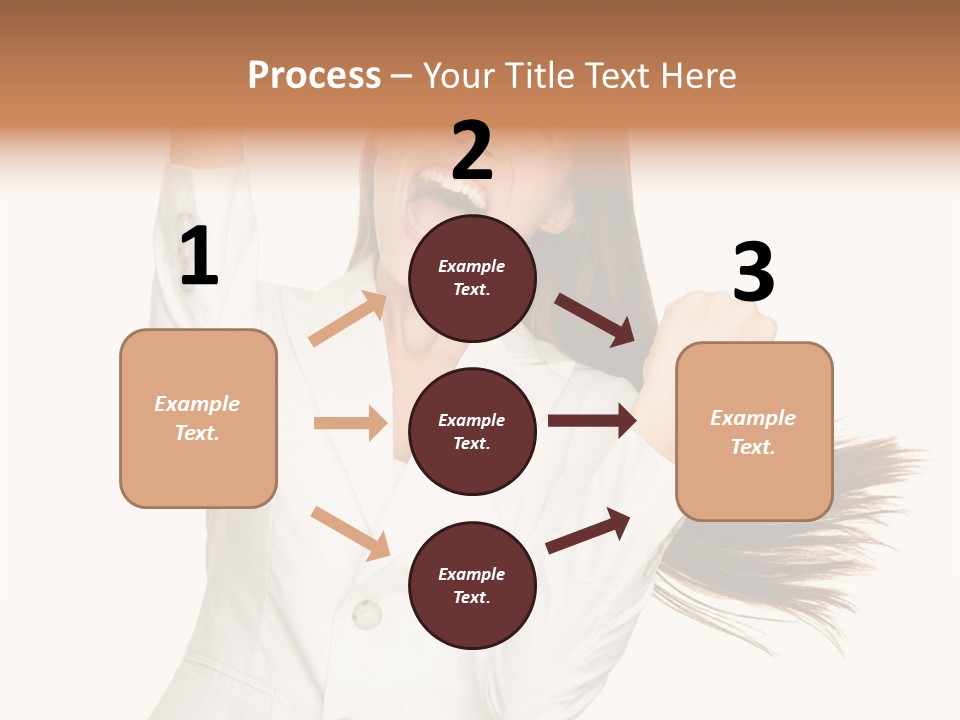 A Woman With Her Hair In The Air PowerPoint Template