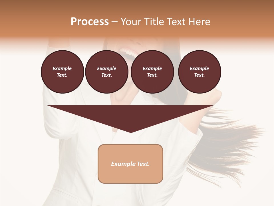 A Woman With Her Hair In The Air PowerPoint Template
