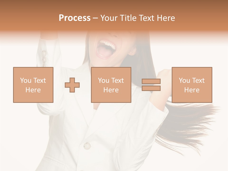 A Woman With Her Hair In The Air PowerPoint Template