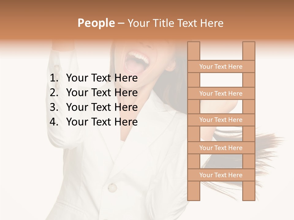 A Woman With Her Hair In The Air PowerPoint Template