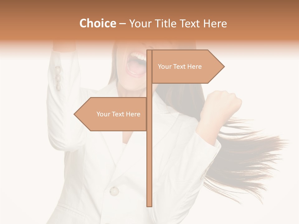 A Woman With Her Hair In The Air PowerPoint Template