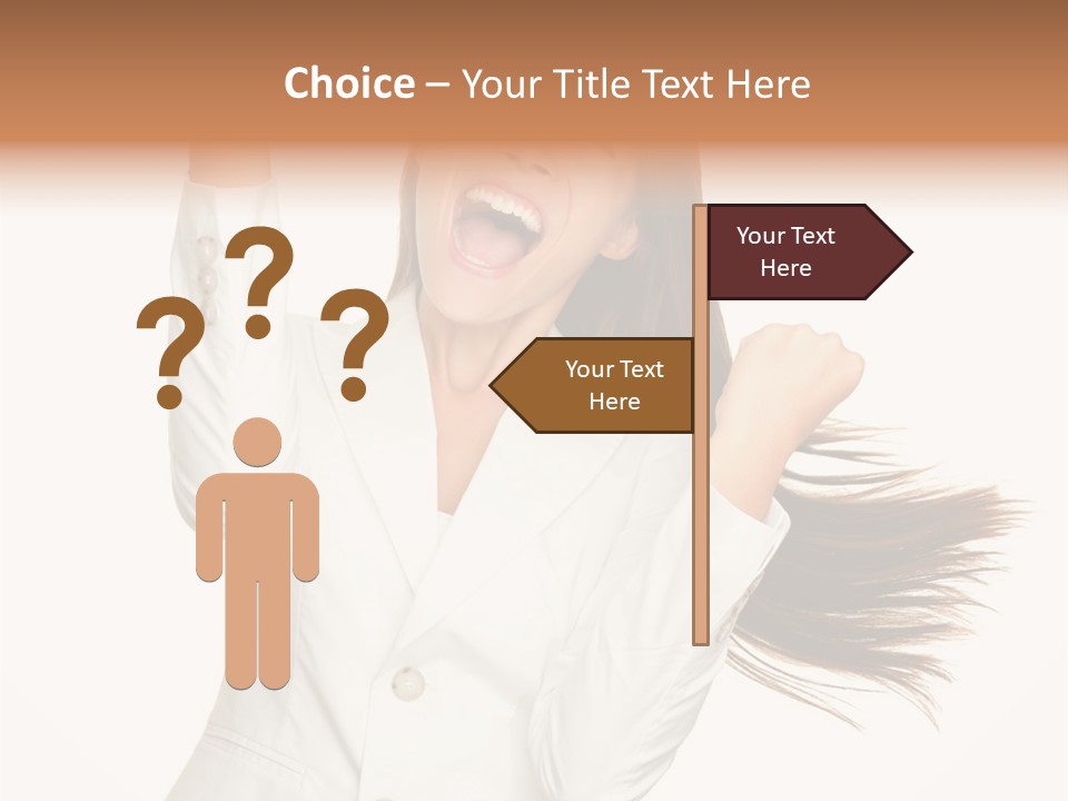 A Woman With Her Hair In The Air PowerPoint Template