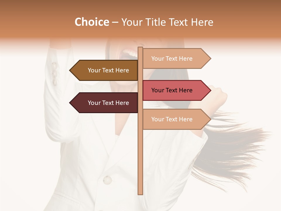 A Woman With Her Hair In The Air PowerPoint Template