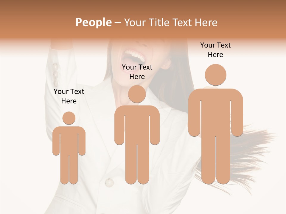 A Woman With Her Hair In The Air PowerPoint Template