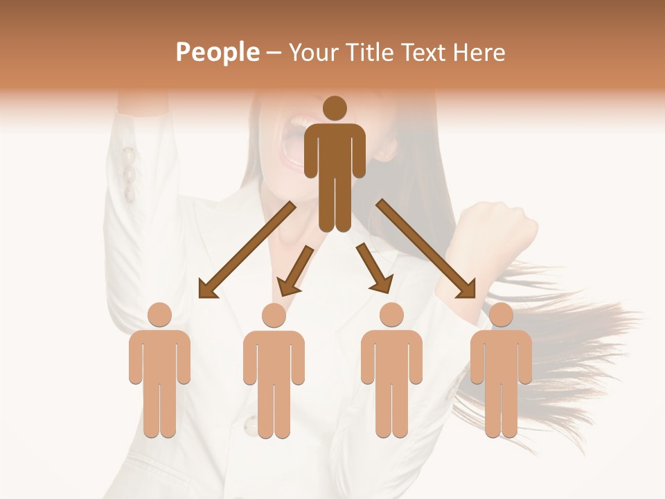 A Woman With Her Hair In The Air PowerPoint Template