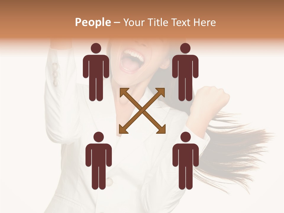 A Woman With Her Hair In The Air PowerPoint Template