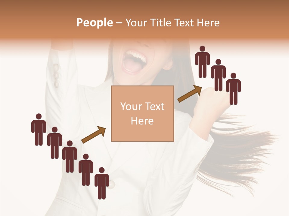 A Woman With Her Hair In The Air PowerPoint Template
