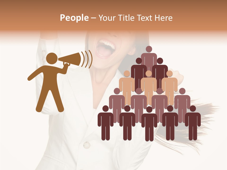 A Woman With Her Hair In The Air PowerPoint Template