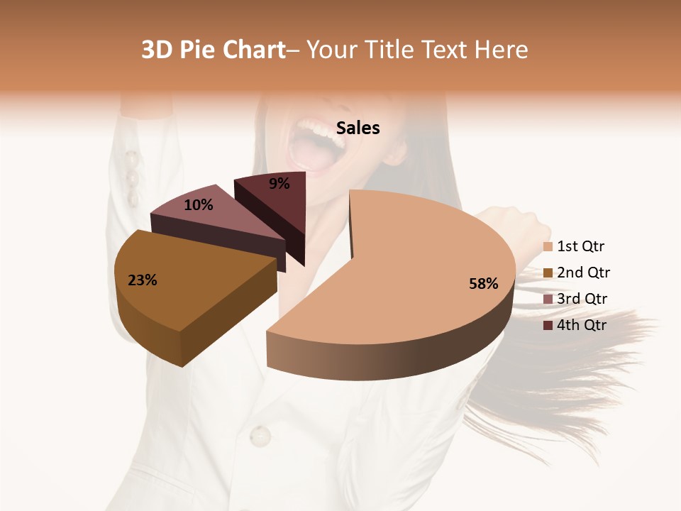 A Woman With Her Hair In The Air PowerPoint Template