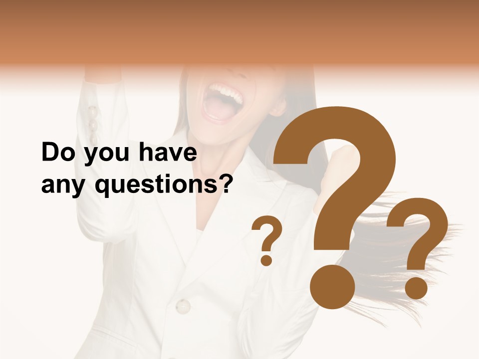 A Woman With Her Hair In The Air PowerPoint Template