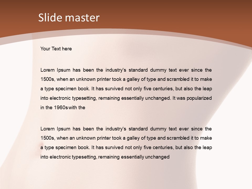 A Close Up Of A Person's Legs With A Brown Background PowerPoint Template