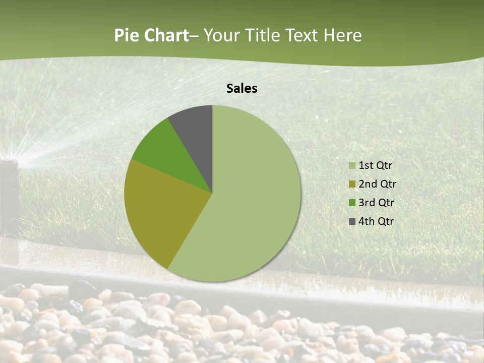 A Sprinkle Is Spraying Water On A Lawn PowerPoint Template