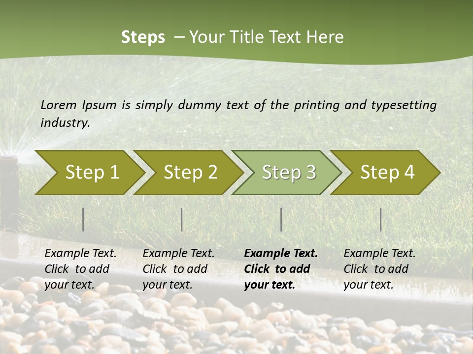 A Sprinkle Is Spraying Water On A Lawn PowerPoint Template