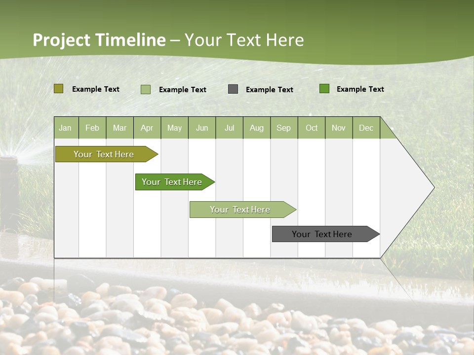 A Sprinkle Is Spraying Water On A Lawn PowerPoint Template