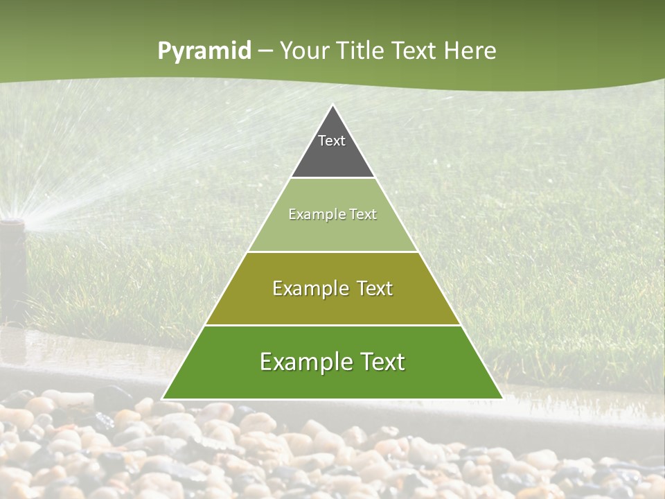 A Sprinkle Is Spraying Water On A Lawn PowerPoint Template